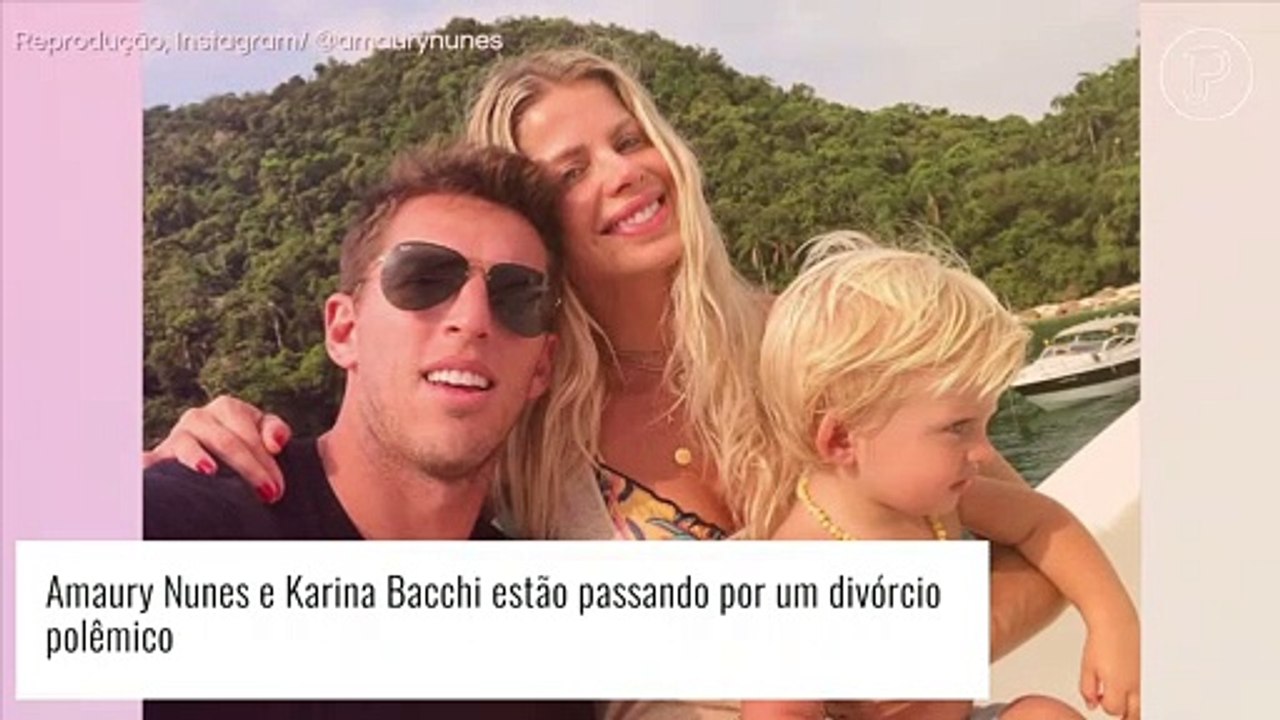Amaury Nunes manda novo recado a Karina Bacchi após troca de farpas em polêmica sobre o filho. Vídeo!