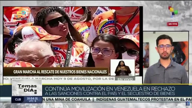 Movimientos sociales de Venezuela marchan en rechazo al robo de activos en el exterior