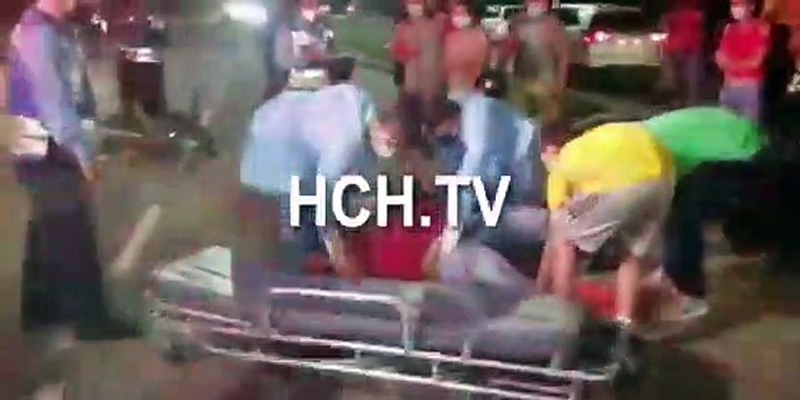 Brutal accidente vial deja a motociclista gravemente herido en Villanueva, Cortés