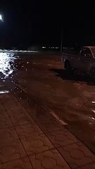 سيول وادي ابن عبدالله تقطع الكهرباء بـ"كدمي الموسم"