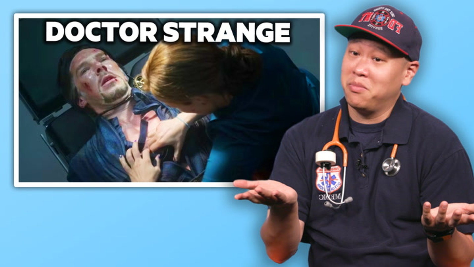 ⁣Paramedic rates nine medical emergency scenes in movies and tv