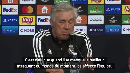 Real Madrid - Ancelotti : "Aucun joueur au monde ne peut remplacer Benzema en ce moment"