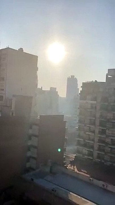 Cómo se ve el humo desde Rosario por los incendios en el Delta