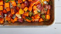 Mornings Need Healthy Sheet Pan Sweet Potato Hash