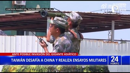 Taiwán realiza ensayos militares tras supuestas intenciones de sufrir una invasión China