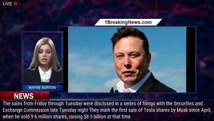 Descargar video: Elon Musk sells nearly 8 million shares of Tesla stock - 1breakingnews.com