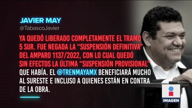 Quedó liberado completamente el Tramo 5 sur del Tren Maya: Director Fonatur