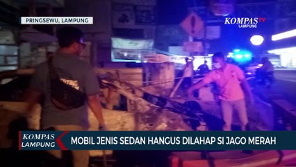 Sedan Hangus Dilahap Si Jago Merah