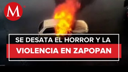 En Zapopan, criminales bloquean carreteras e incendian vehículos