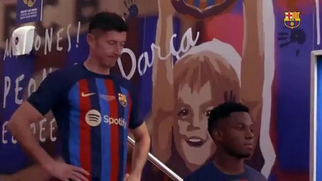 Lewandowski y Ansu Fati ya muestran química fuera de los terrenos de juego / FCB