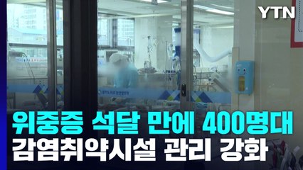 위중증 석달 만에 400명대로...감염취약시설 관리 강화 / YTN