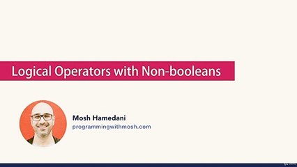 Logical Operators with Non-Booleans