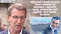 Feijóo acusa a Sánchez de irse en Falcon y helicóptero de vacaciones, a rascarse la barriga, mientras deja a los españoles con el 'apagón' energético