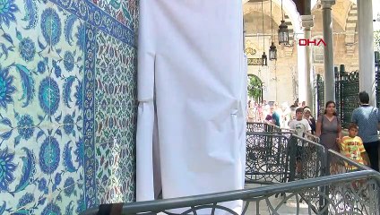 Eyüp Sultan Türbesi'ne yapılan saldırının görüntüleri ortaya çıktı