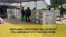 Westlands Constituency ballot boxes still arriving at KTTC tallying centre