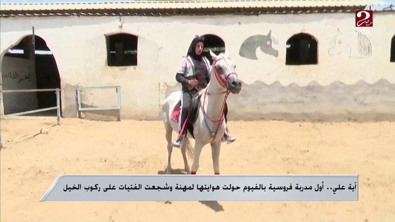 آية علي .. أول مدربة فروسية بالفيوم حولت هوايتها لمهنة وشجعت الفتيات على ركوب الخيل