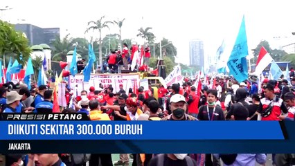 Ribuan Buruh Padati Depan Gedung DPR Tuntut Pencabutan Uu Cipta Kerja