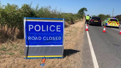 Emergency services at the scene of the collision