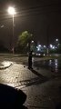 Chuva interdita rua em Florianópolis