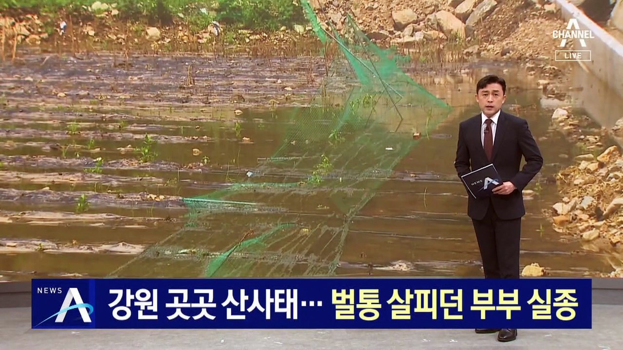 강원 곳곳 산사태…벌통 살피러 간 노부부 실종