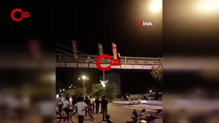 Iğdır’da üst geçitte intihar girişimi