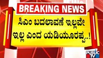 Yediyurappa Says There Will Be No CM Change In Karnataka | Public TV