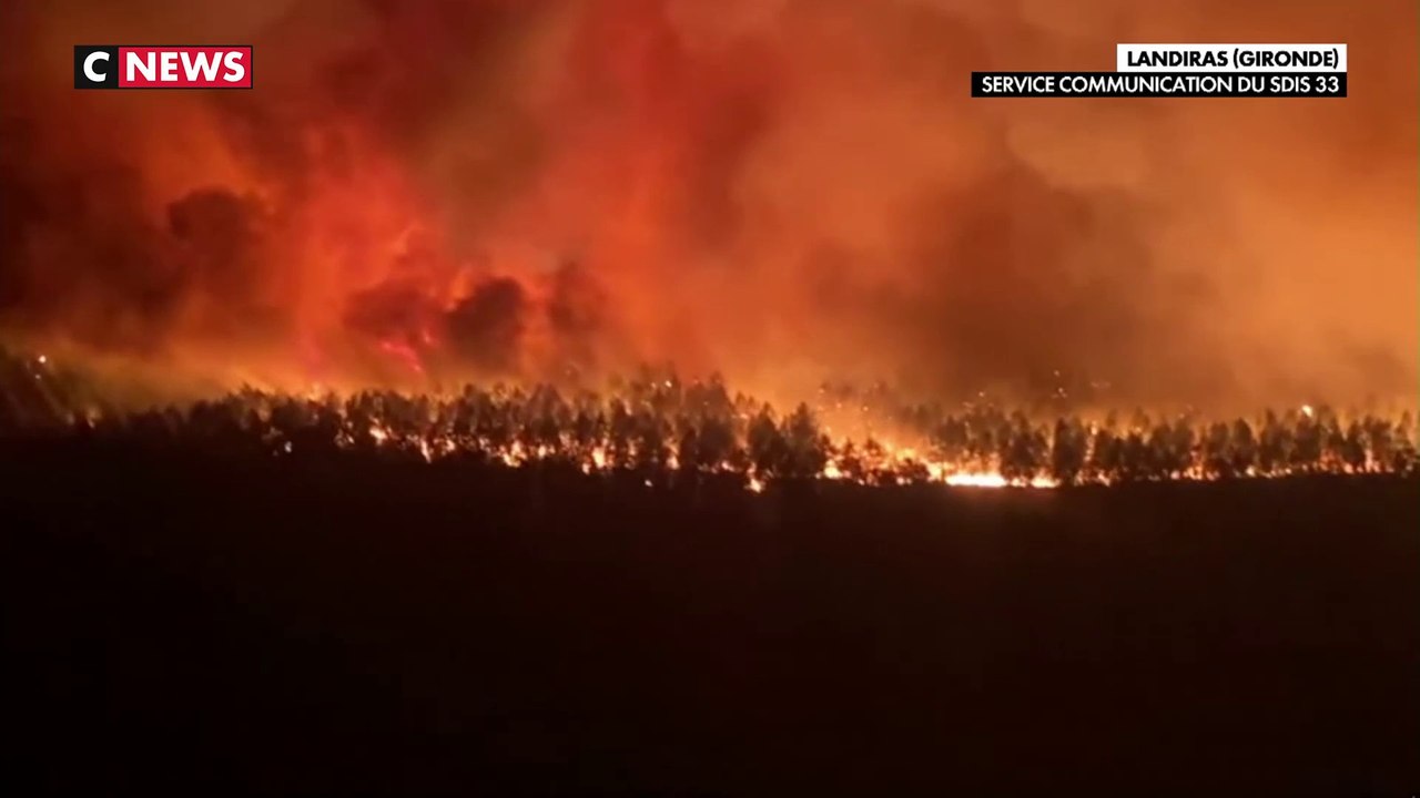 Canicule : nouveau départ de feu à Landiras, 6.000 hectares brûlés