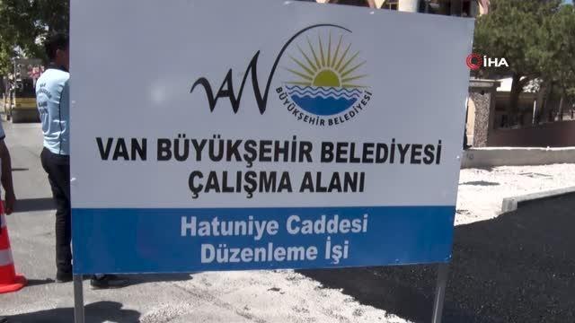 Van haberleri... Van Büyükşehir Belediyesi'nden yol asfalt çalışması