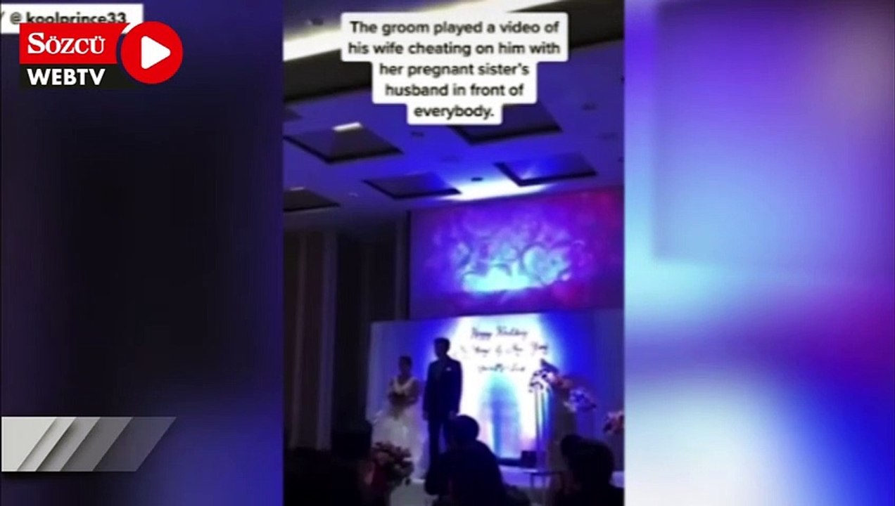 Düğünde gelini ifşa etti