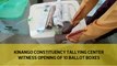 Kinango constituency tallying center witness opening of 10 ballot boxes from three polling stations after POs place and seal A series forms in the boxes