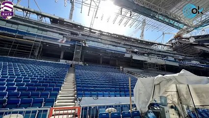 El césped del Bernabéu ya tiene asiento