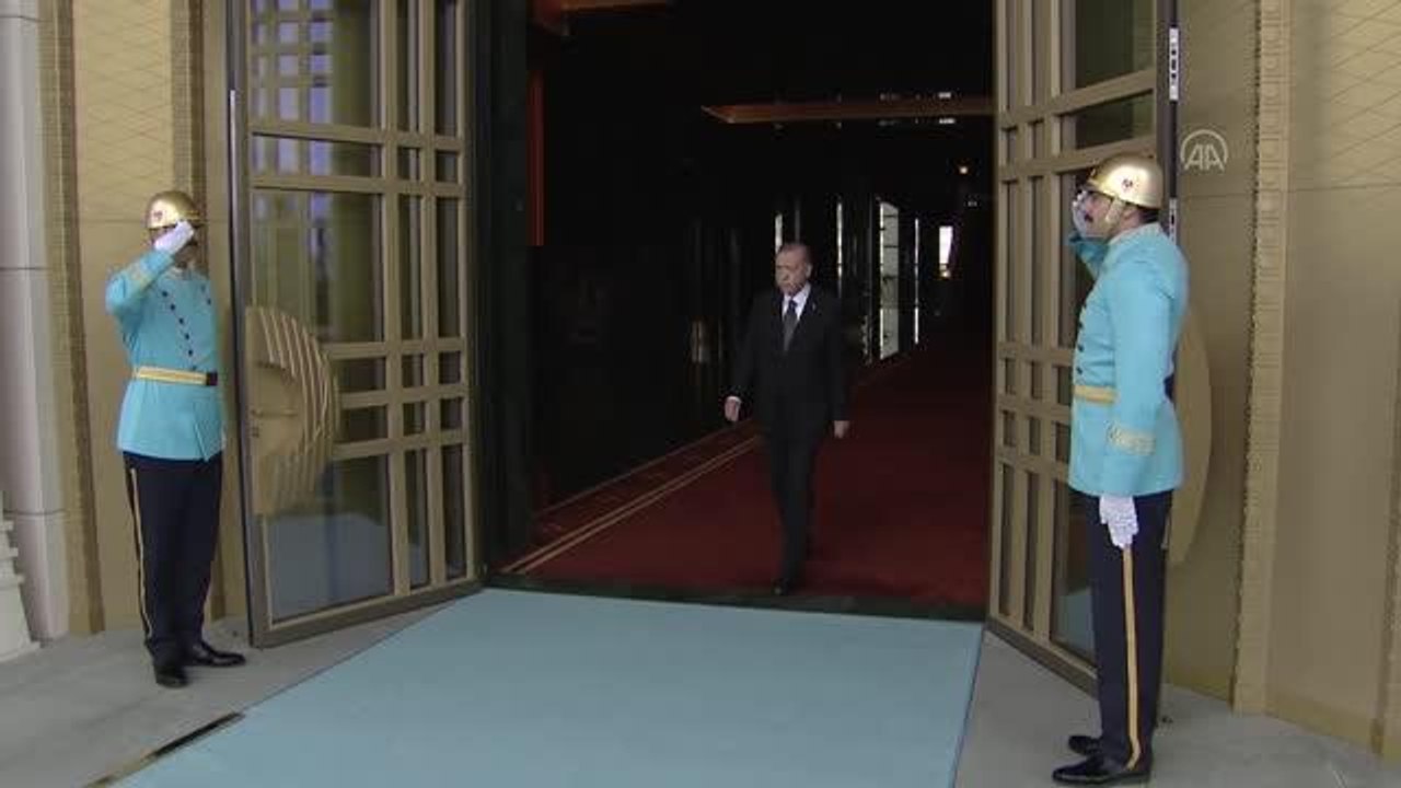 Cumhurbaşkanı Erdoğan Slovenya Cumhurbaşkanı Pahor'u resmi törenle karşıladı