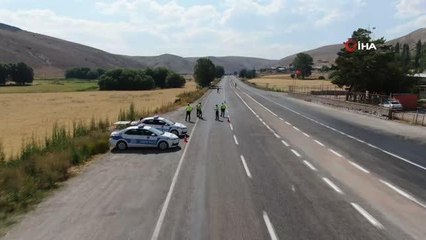 Kayseri haber: Kayseri-Malatya karayolunda dronlu denetim