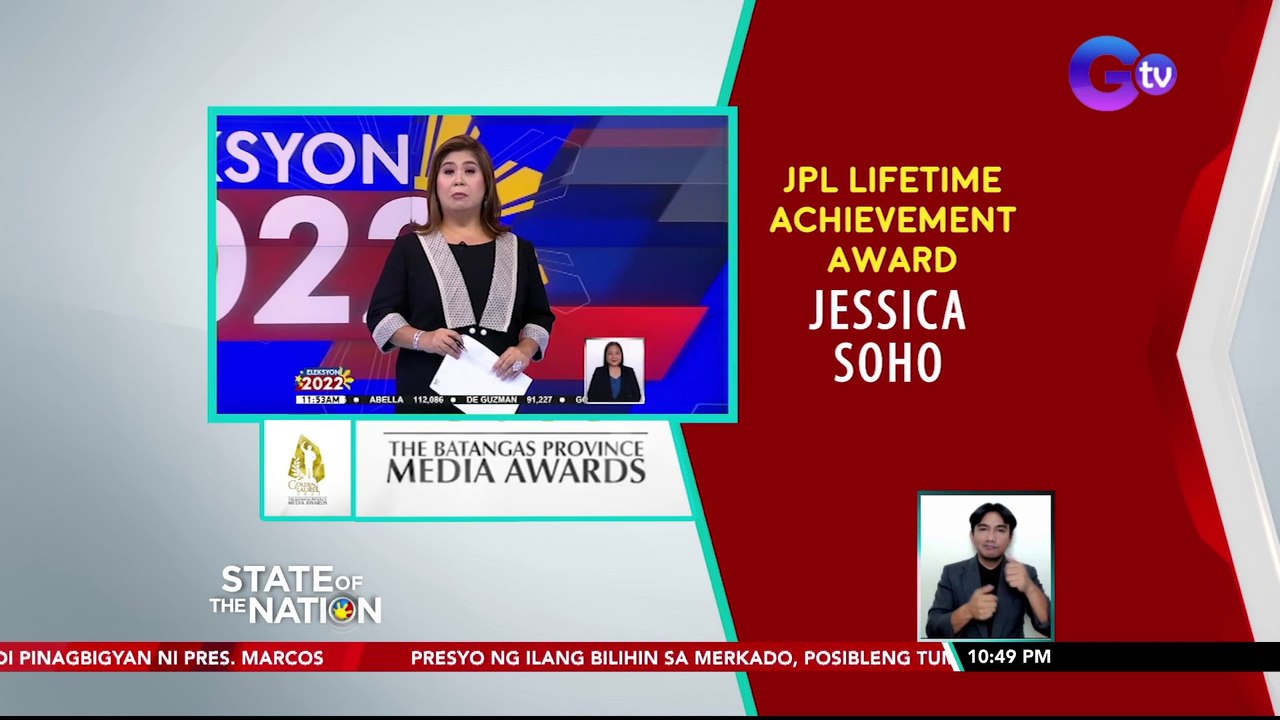 GMA Network, ilang programa at personalidad nito, kinilala sa Golden Laurel 2022: The Batangas Province Media Awards | SONA