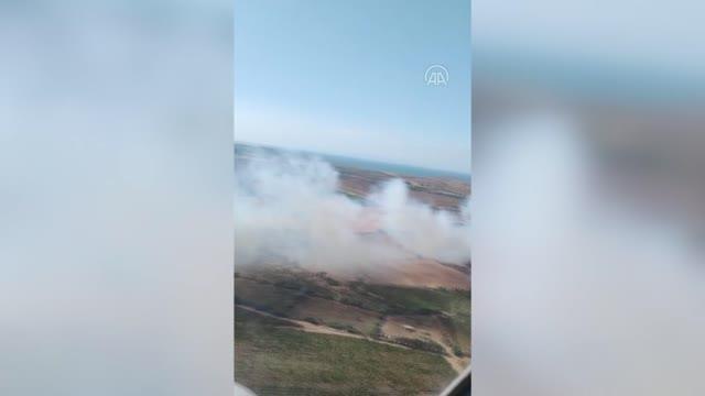Çanakkale haberleri | ÇANAKKALE - Bozcaada'da çöplük alanda çıkan yangına müdahale ediliyor