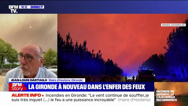 Incendie en Gironde: On est en train de faire un pare-feu le long de l'autoroute , explique le maire d'Hostens