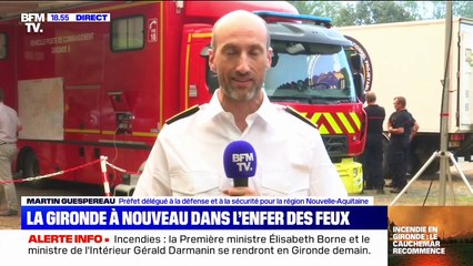 Incendie en Gironde: "Le feu a généré son propre vent", explique Martin Guespereau (préfecture)