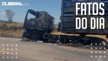Caminhão pega fogo na Transamazônica