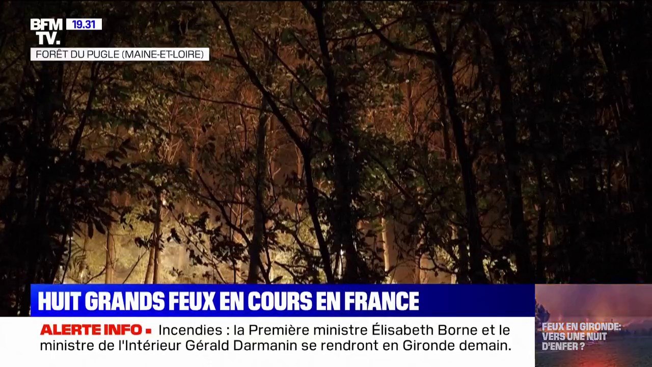 Incendies: huit grands feux toujours en cours ravagent la France