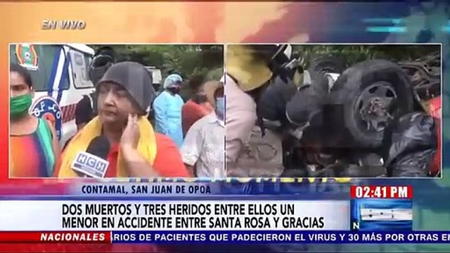 Dos muertos y tres heridos en fatal accidente vial en San Juan de Opoa, #SantaRosadeCopán