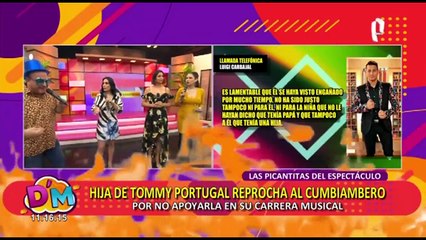 Hija no reconocida de Tommy Portugal: "Nunca te he exigido fama, solo cariño"