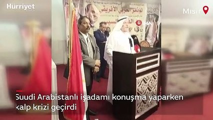 Suudi Arabistanlı işadamı konferansın ortasında kalp krizi geçirdi...