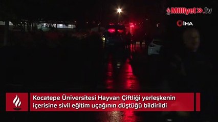 Afyonkarahisar'da sivil eğitim uçağı düştü: 2 yaralı