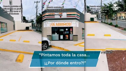“Sin dejar caer una sola gota de pintura”; 7-Eleven sin entrada al estacionamiento se hace viral