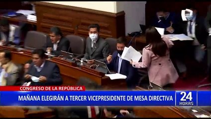 Mesa Directiva: Mañana se elegirá al tercer vicepresidente del Congreso