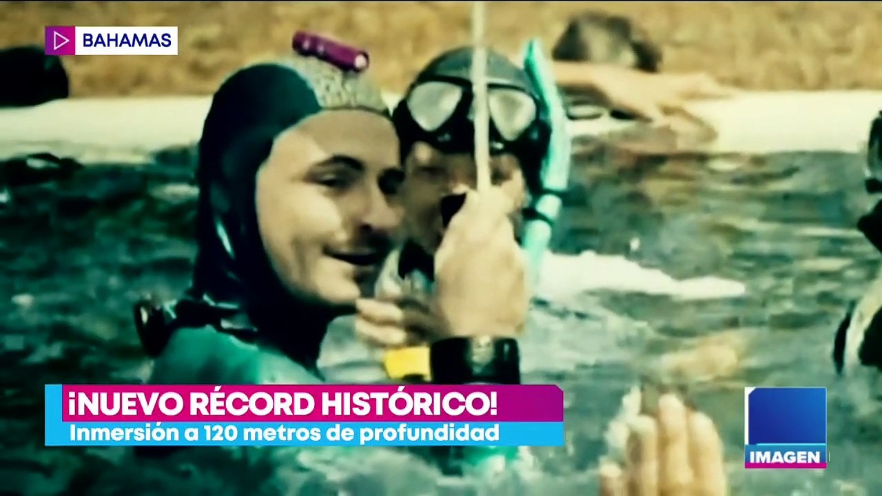 Atleta logra inmersión a 120 metros de profundidad en 3 minutos