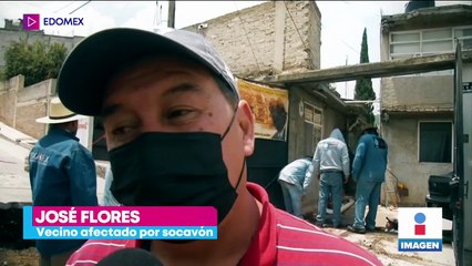 José cayó a un socavón en Valle de Chalco; teme que su vivienda presente más afectaciones