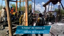 Buzo de la Sedena se prepara para ingresar a pozo donde están atrapados 10 mineros en Coahuila