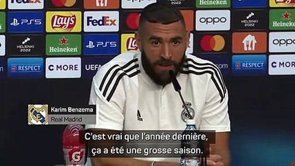 Real Madrid - Benzema : "L'année dernière ? La meilleure saison de ma carrière"