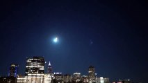 Fireball Meteor illuminates the sky above North Carolina during SpaceX launch